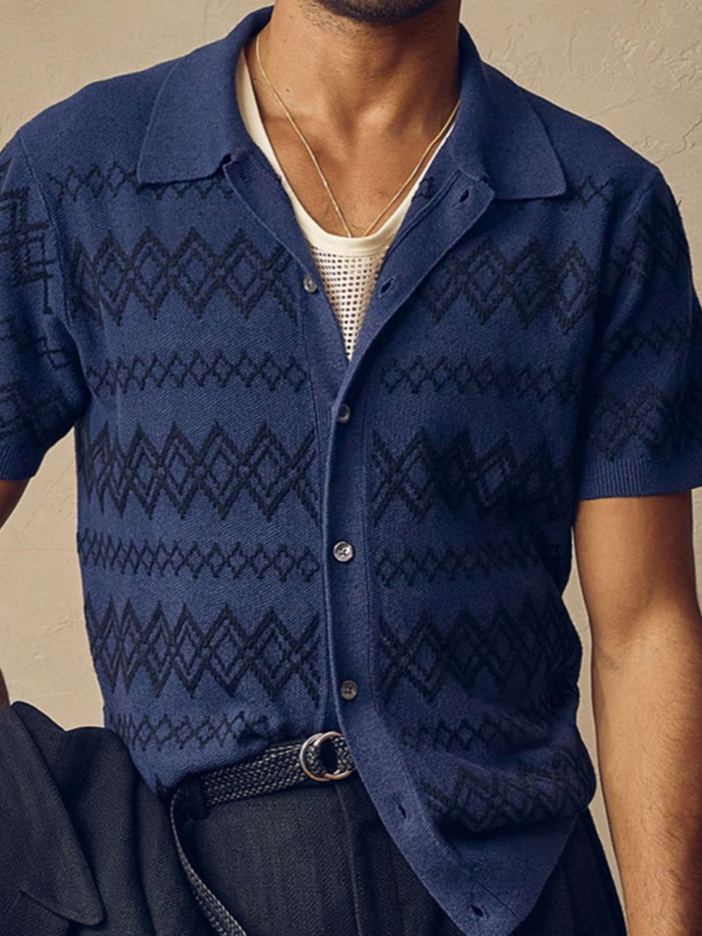 Men's Plus Size Button Down Short Sleeve Shirt