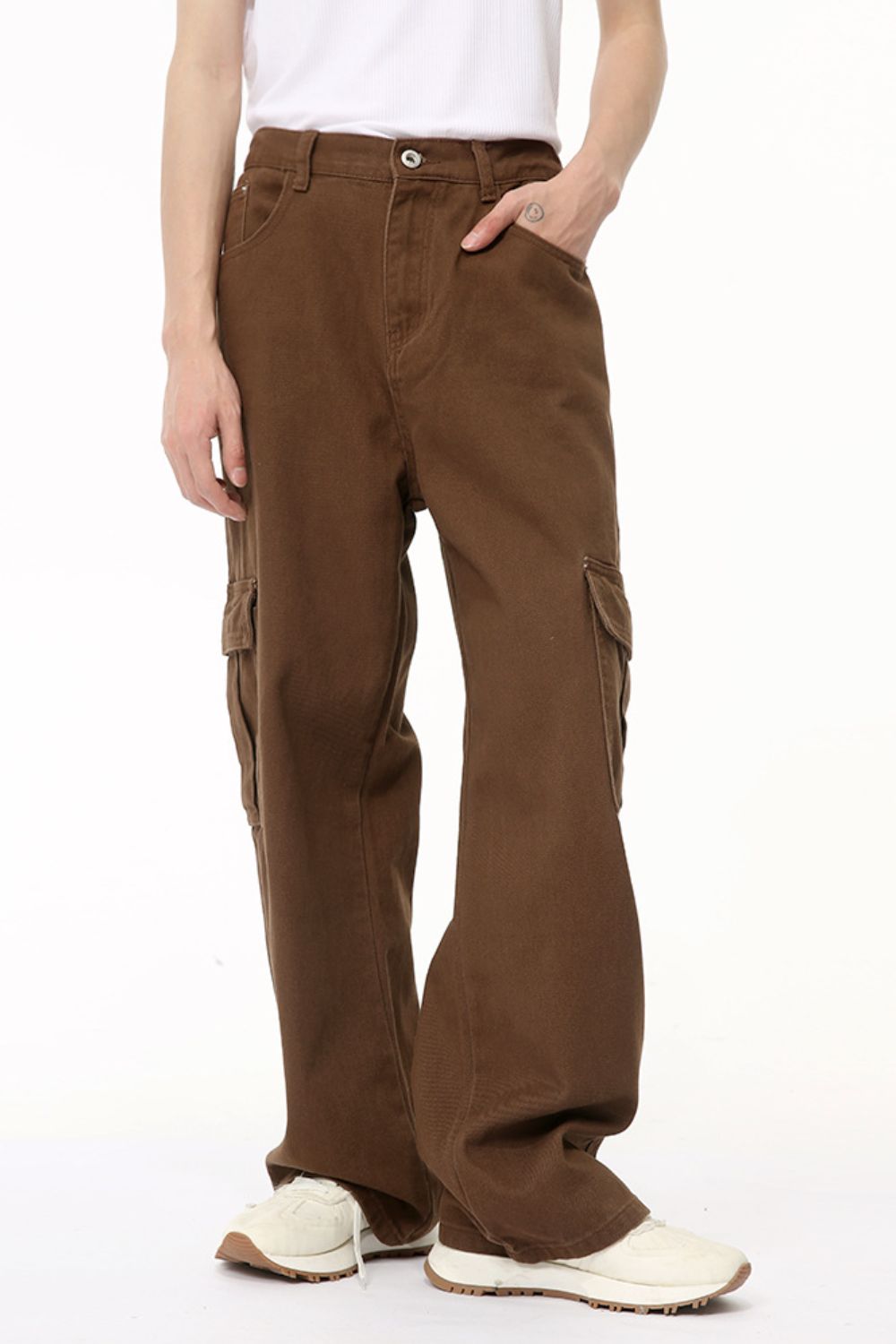 Hight Rise Wide Leg Cargo Pants