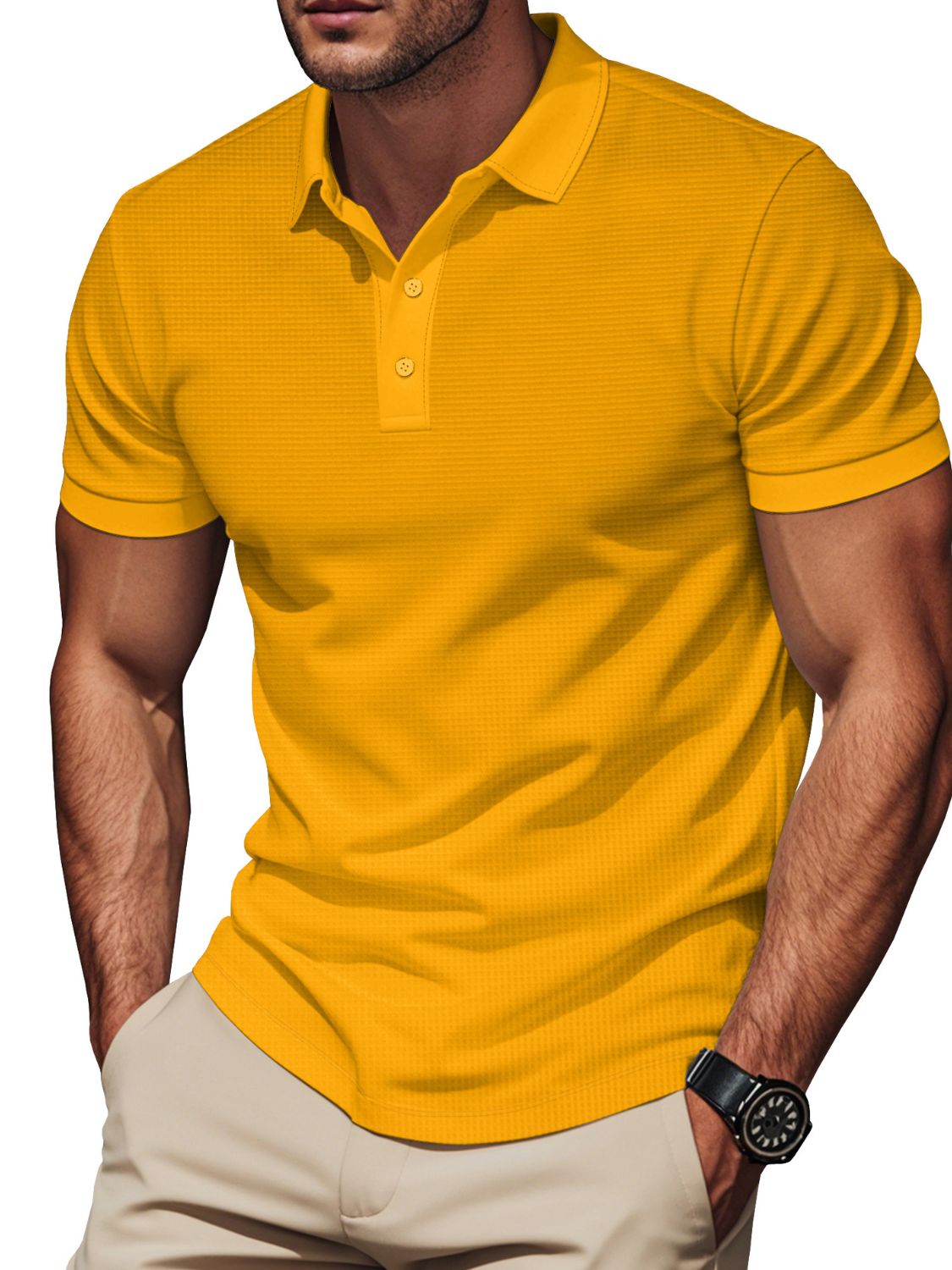 Men's Full Size Short Sleeve Collared Polo Plus Size