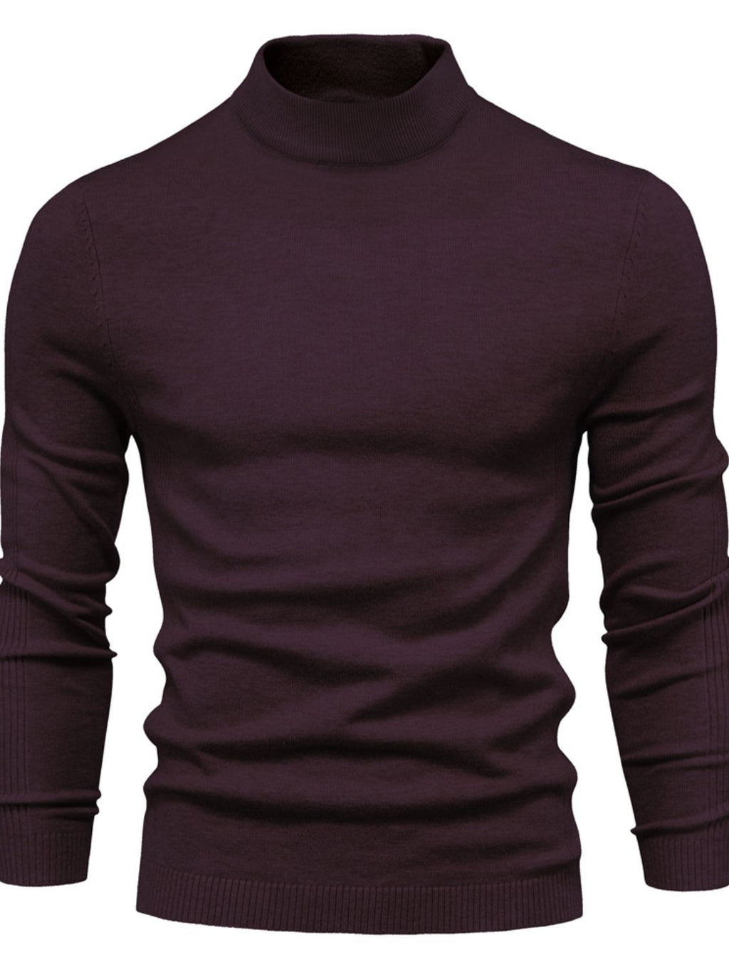Men's Mock Neck Long Sleeve Sweater