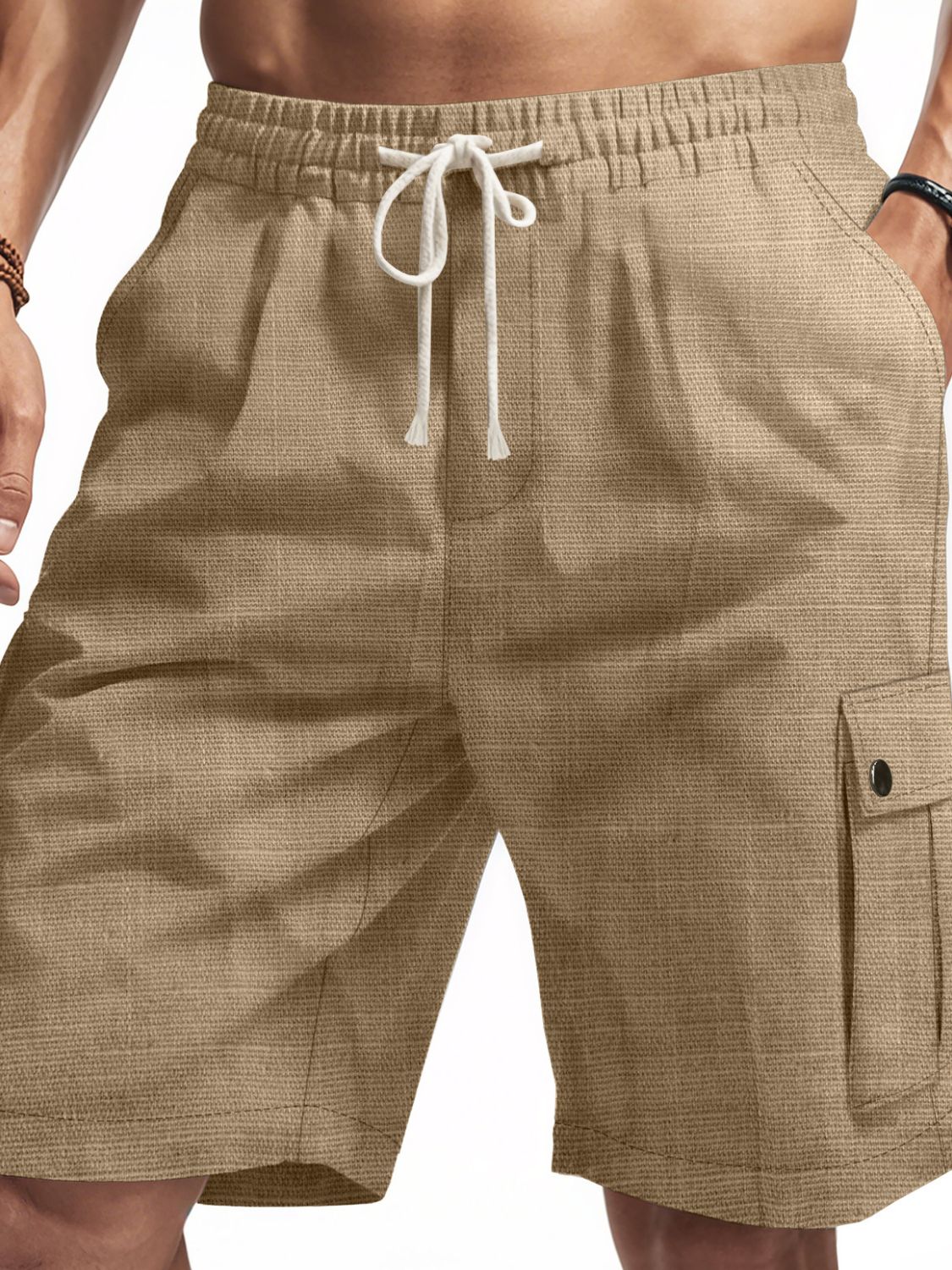 Men's Full Size Drawstring Shorts with Pockets Plus Size