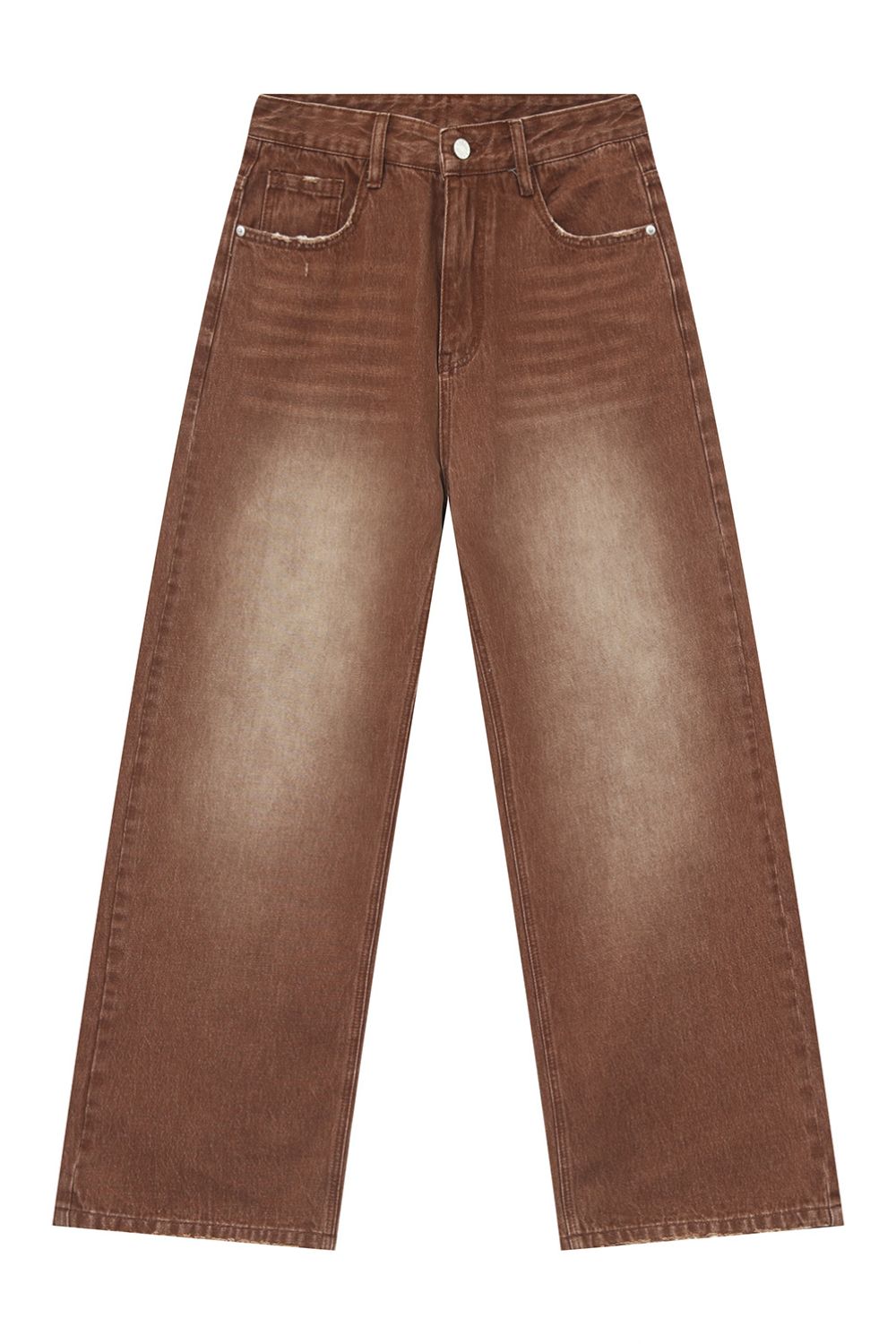 Wide Straight Jeans with Pockets