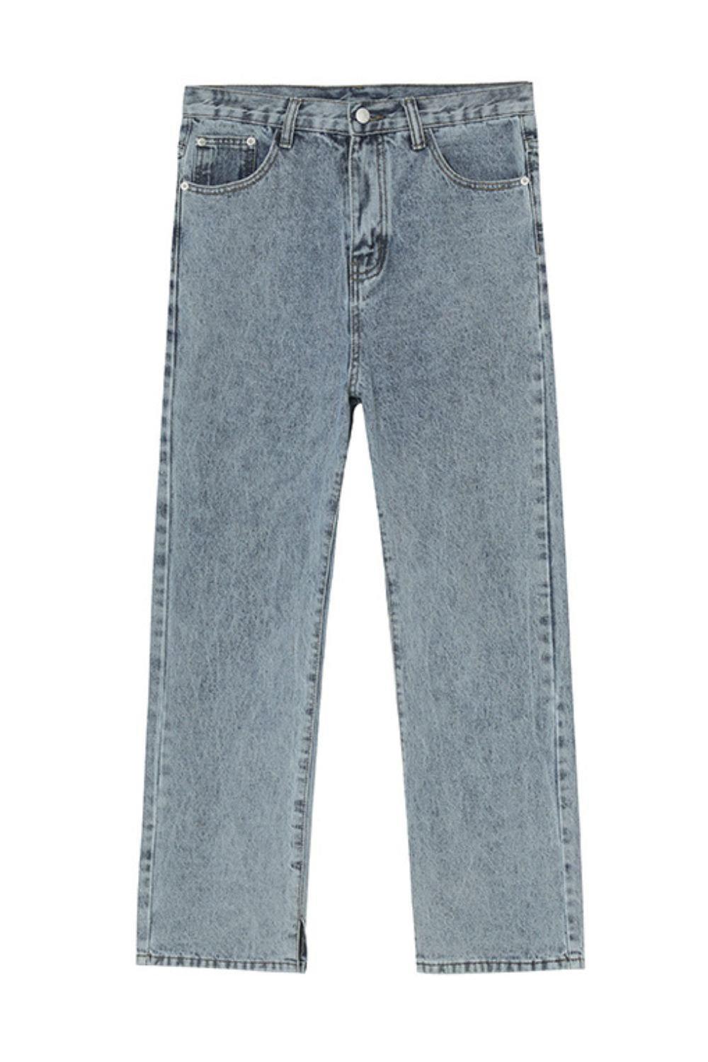 Side Slit Jeans with Pockets