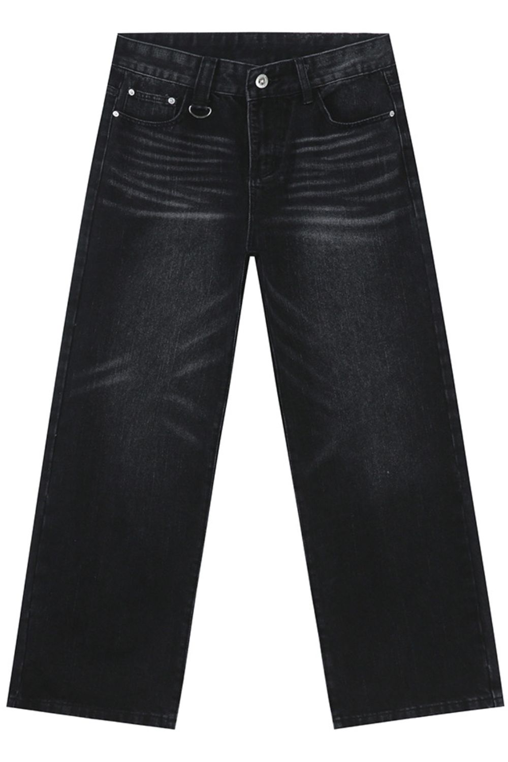 Wide Straight Jeans with Pockets