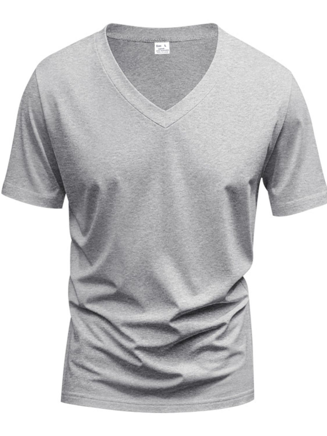 Men's Full Size V-Neck Short Sleeve T-Shirt Plus Size