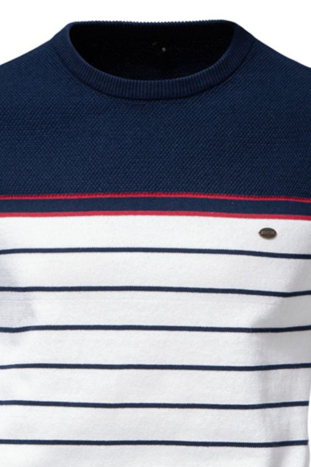 Men's Striped Round Neck Long Sleeve Sweater