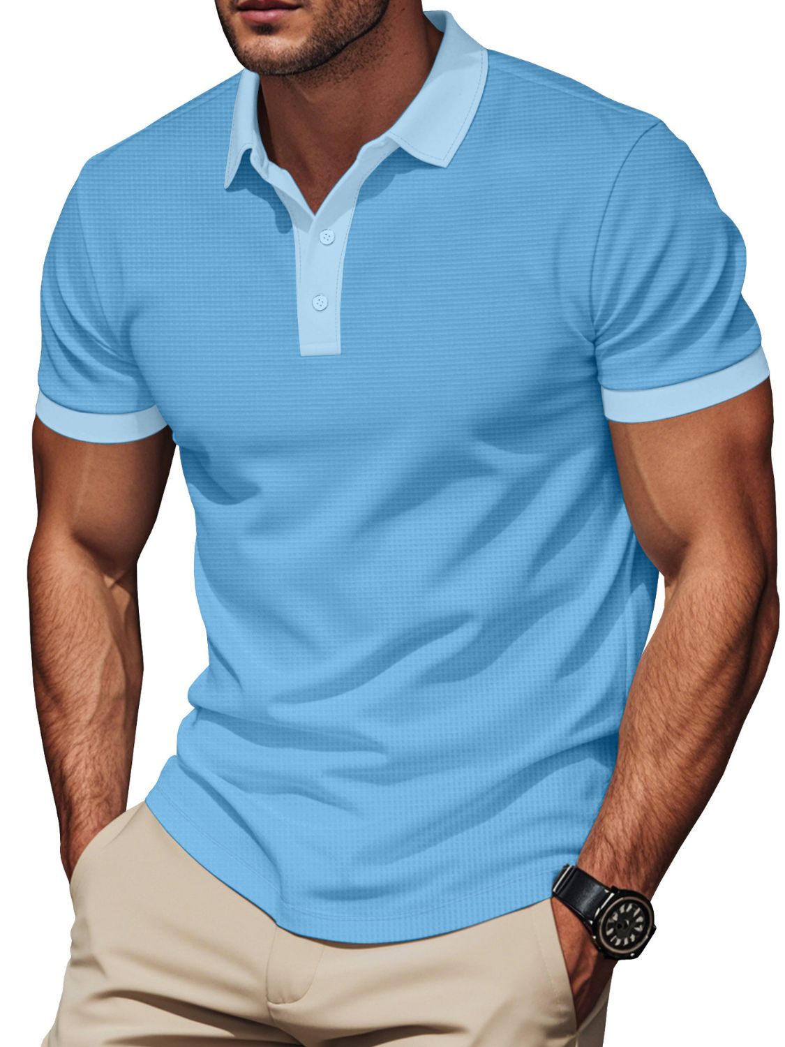 Men's Full Size Short Sleeve Collared Polo Plus Size
