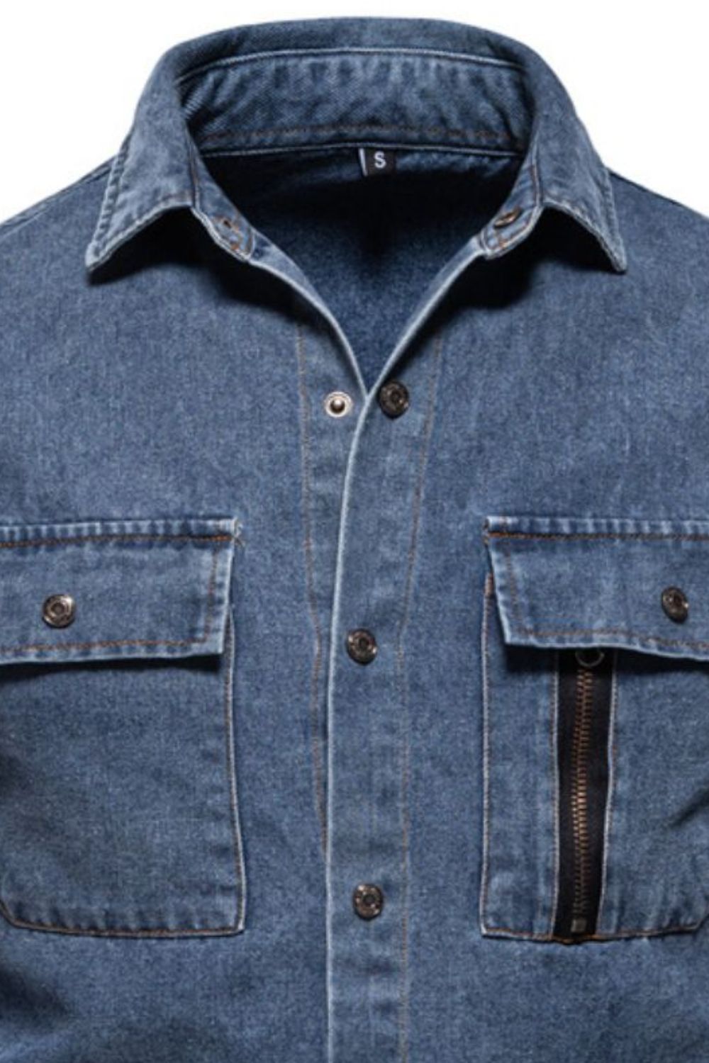Men's Snap Down Long Sleeve Denim Shirt