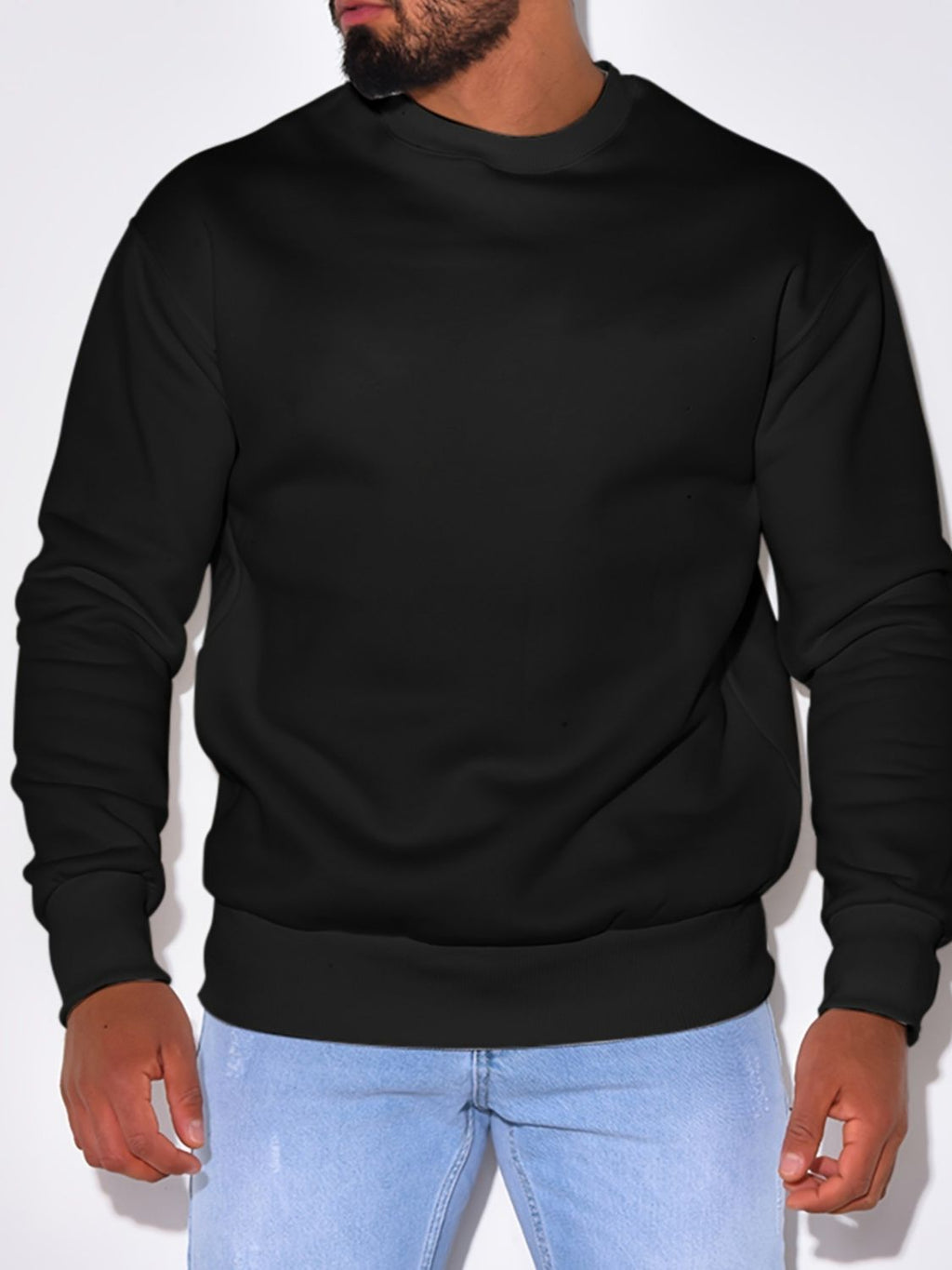 Men's Plus Size Round Neck Sweatshir