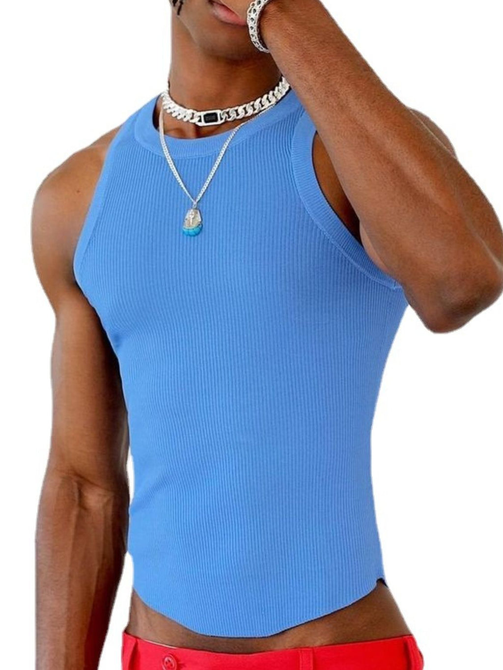 Men's Full Size Round Neck Tank Plus Size