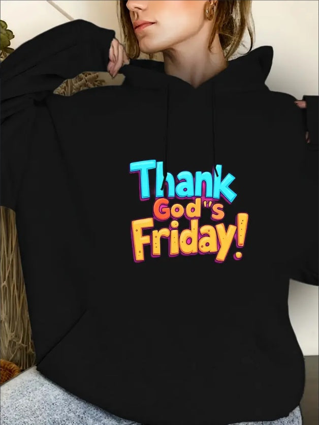 Ladies' Casual Printed Hoodie,  Sweatshirt, Fashionable Drawstring Pullover, Suitable For All Seasons, Suitable For Both Men And Women, Simple Design, Hooded Top, Christmas, Valentine's Day, Ne