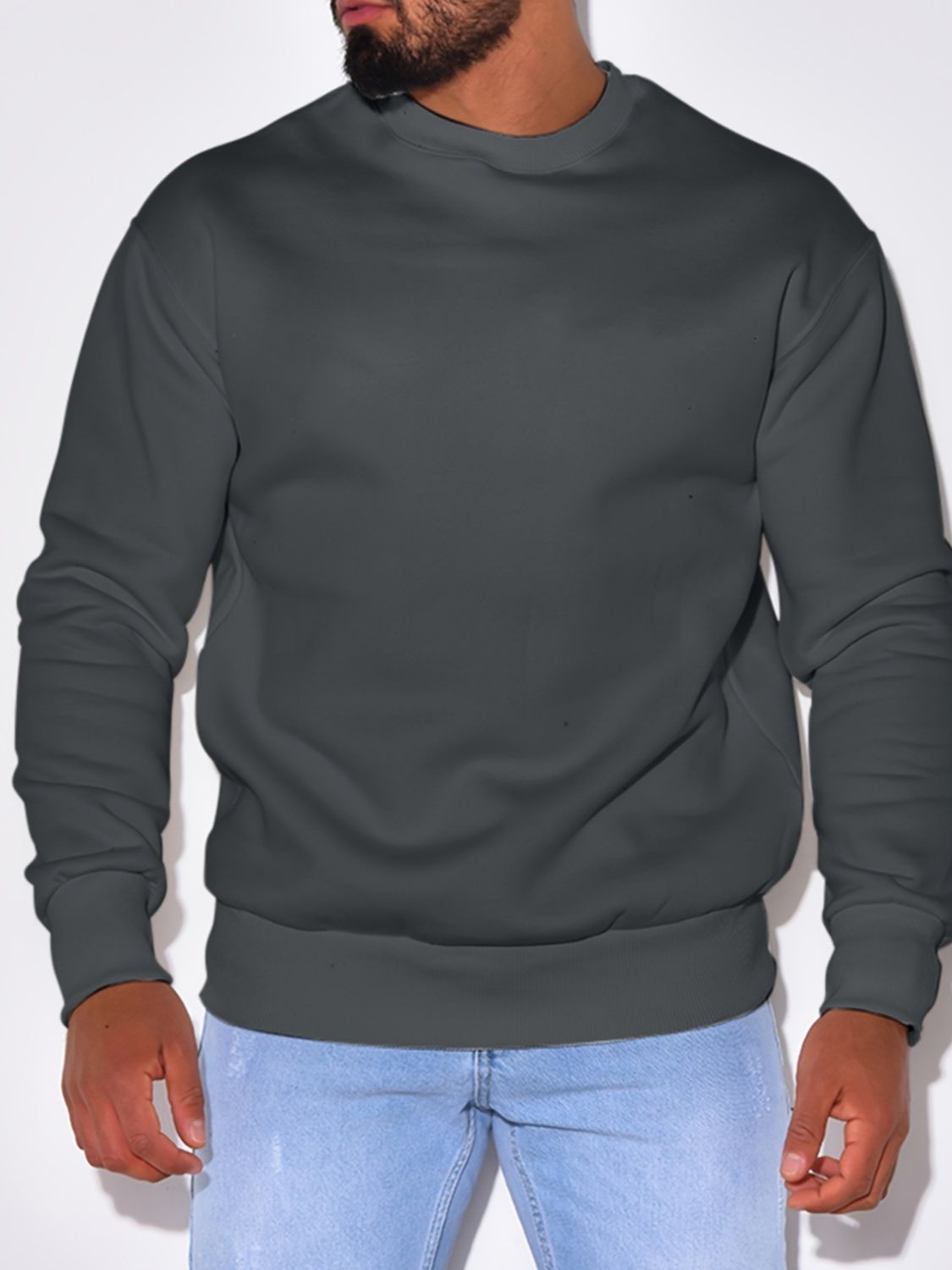 Men's Plus Size Round Neck Sweatshir