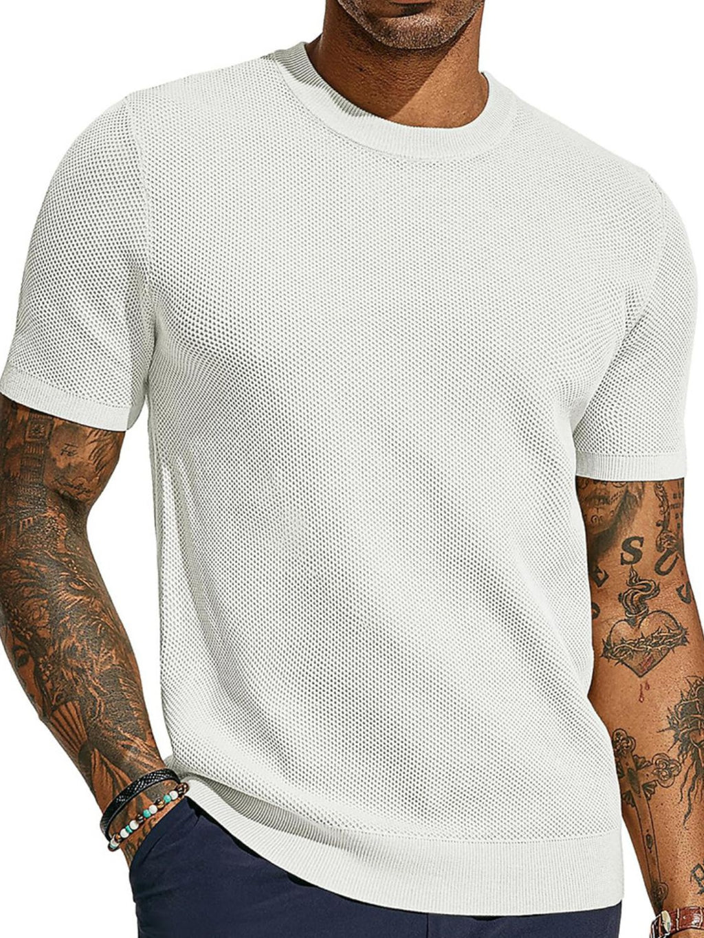 Men's Full Size Round Neck Short Sleeve T-Shirt Plus Size