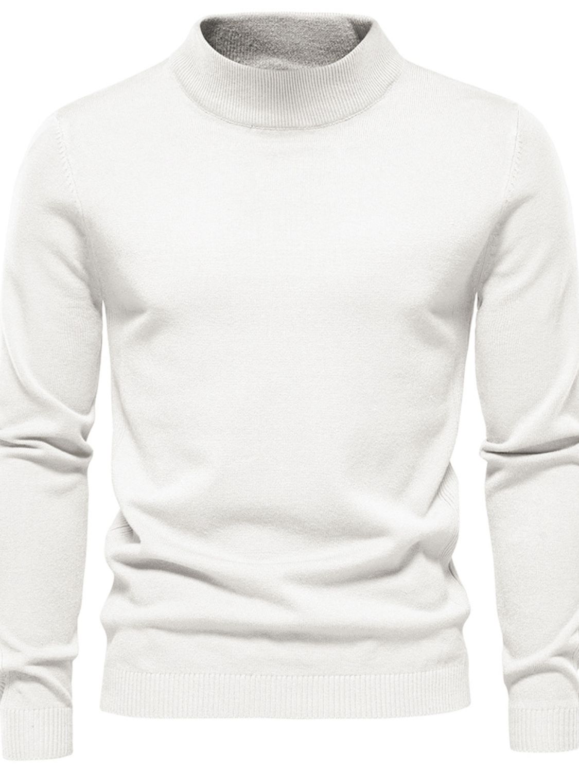 Men's Mock Neck Long Sleeve Sweater