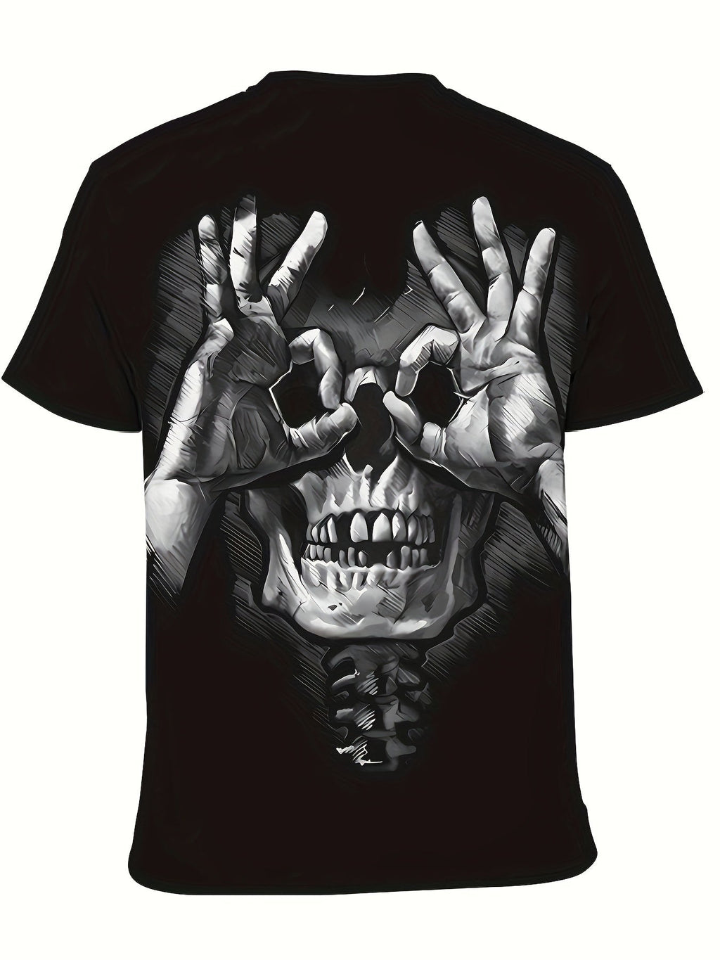 Men's Graphic T-Shirt: Creative Skull Print for Summer Style