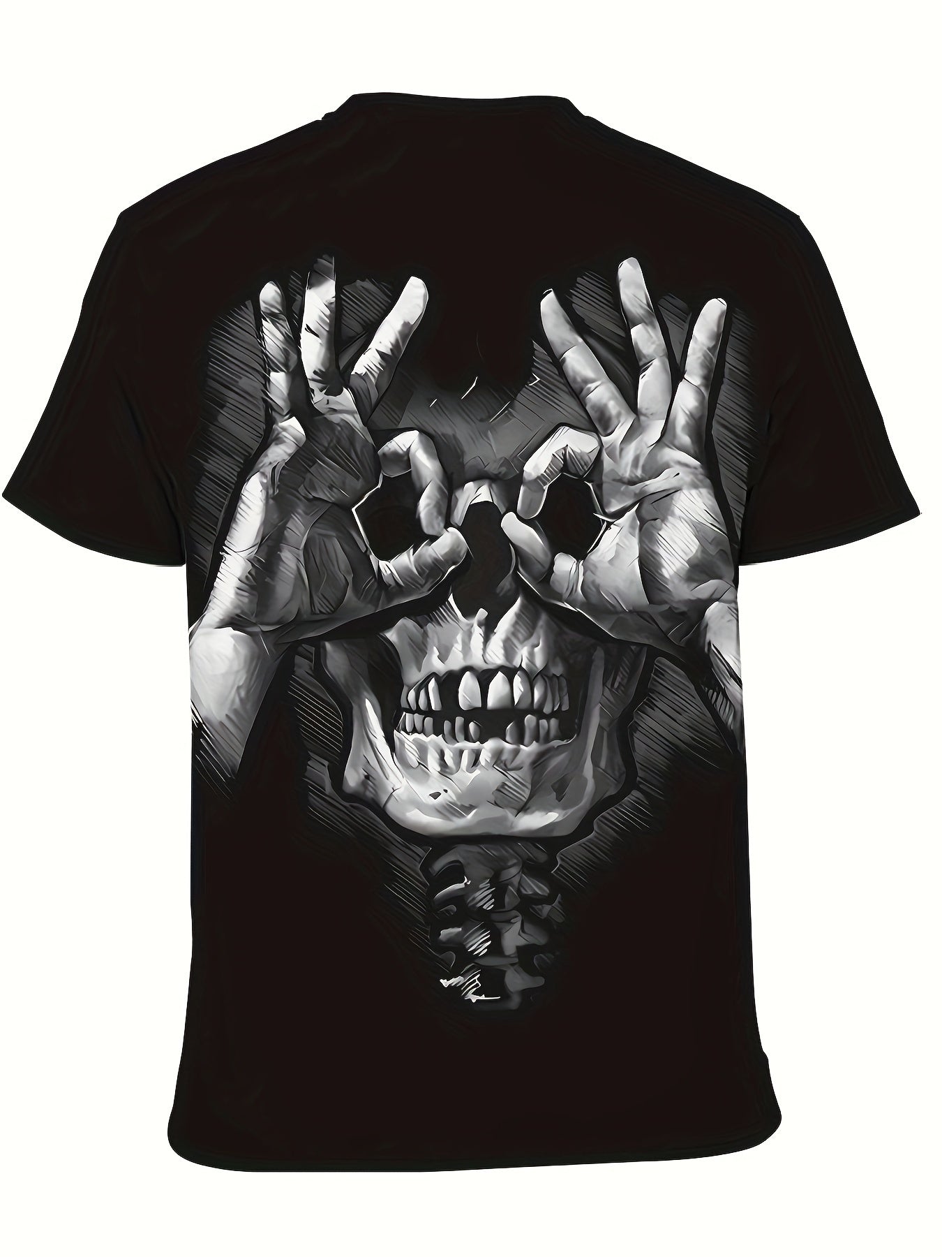 Men's Graphic T-Shirt: Creative Skull Print for Summer Style