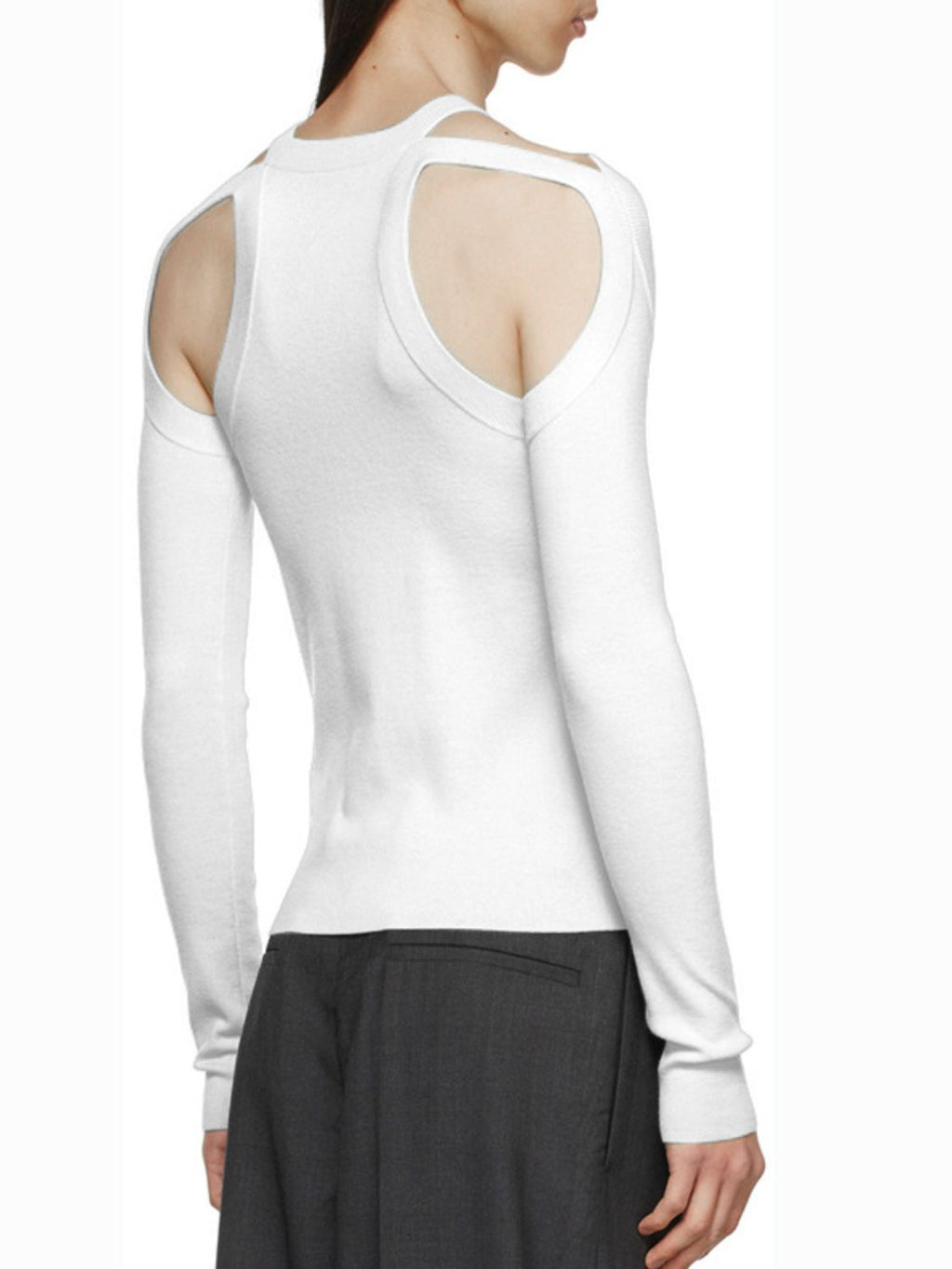 Men's Full Size Cutout Round Neck Long Sleeve Top Plus Size