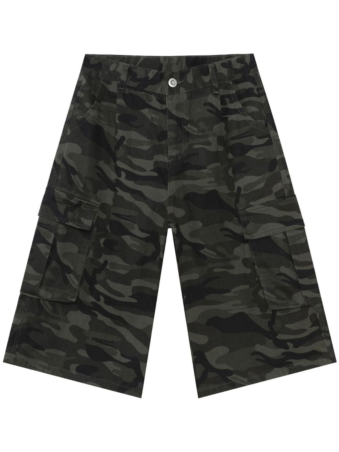 Men's Camouflage Denim Cargo Shorts
