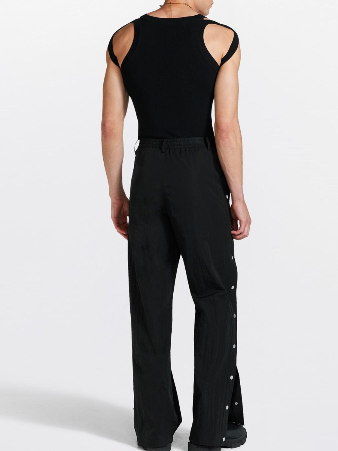 Men's Full Size Cutout Round Neck Tank Plus Size