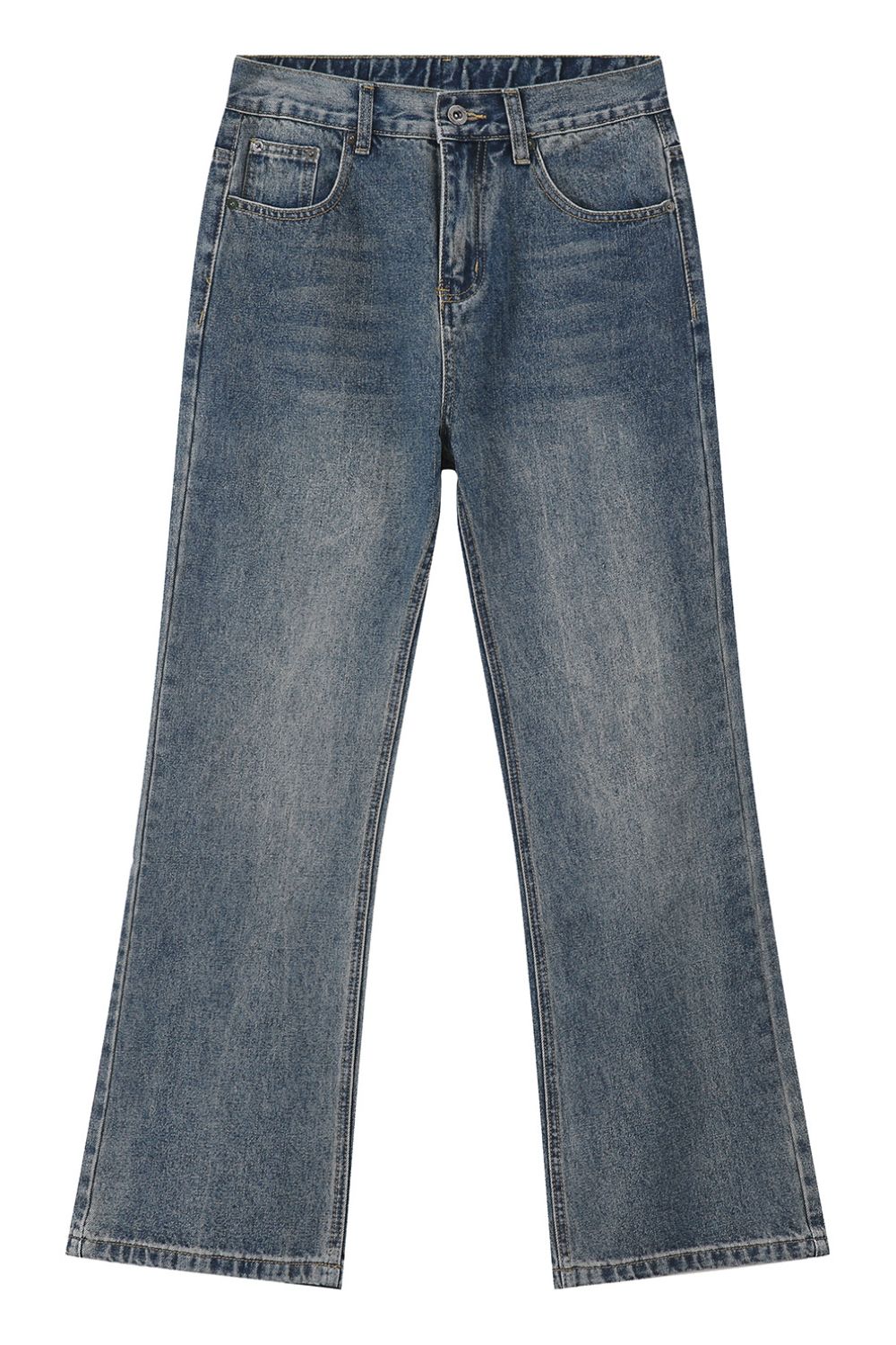 Mid Rise Jeans with Pockets