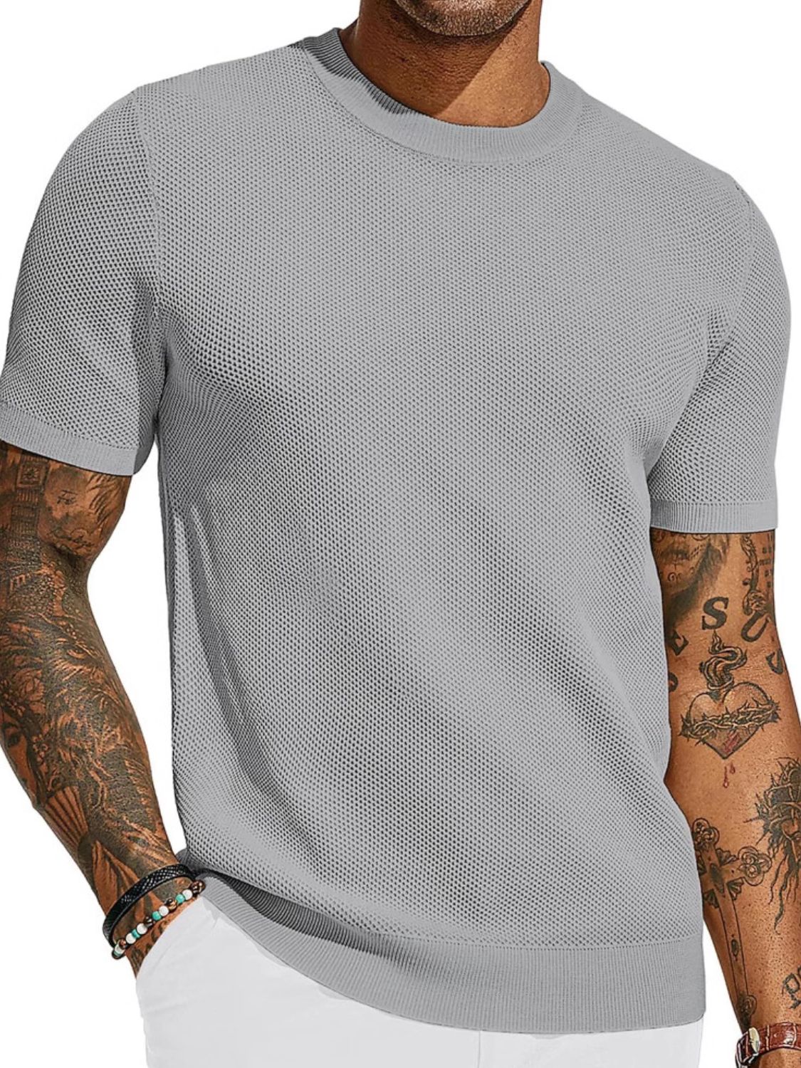 Men's Full Size Round Neck Short Sleeve T-Shirt Plus Size