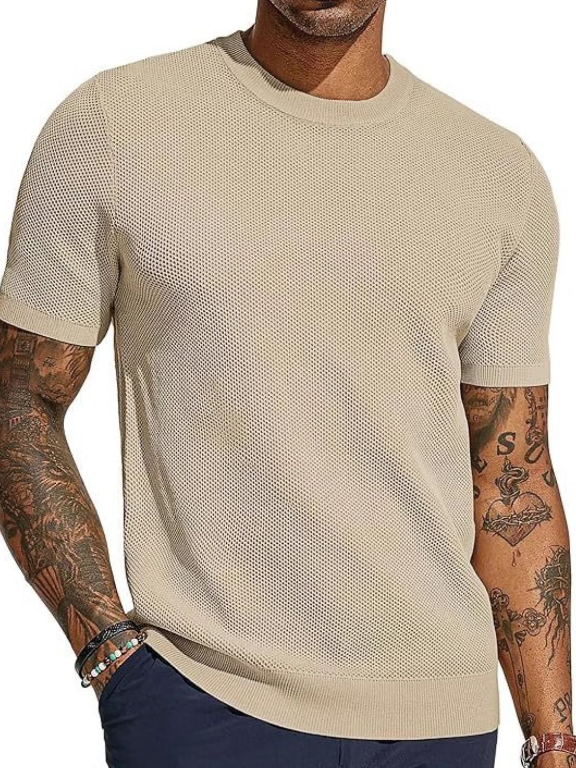 Men's Full Size Round Neck Short Sleeve T-Shirt Plus Size