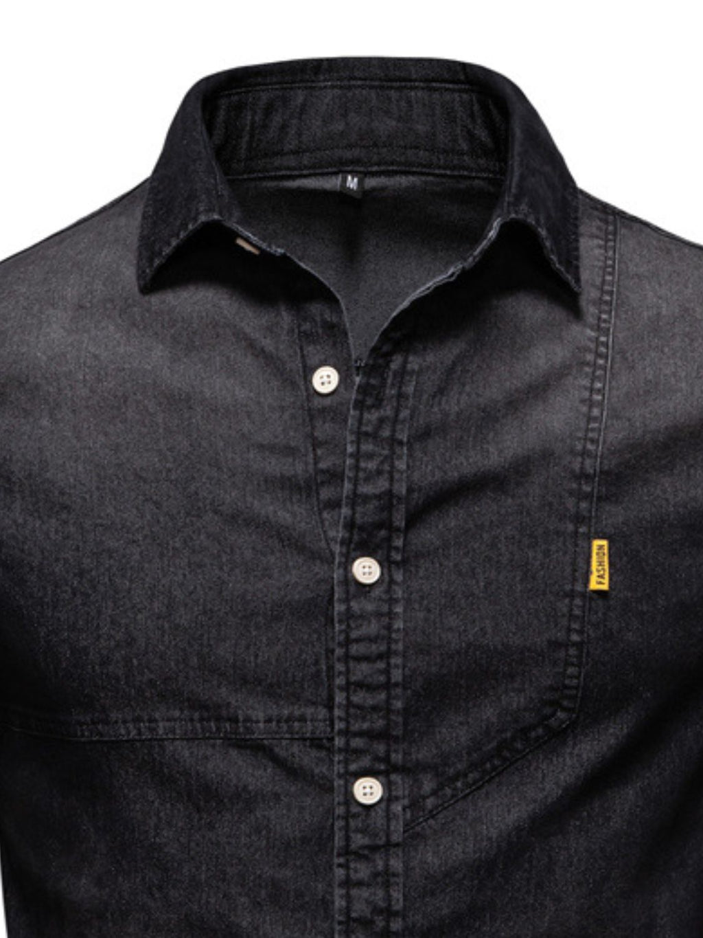 Men's Button Down Collared Neck Denim Shirt
