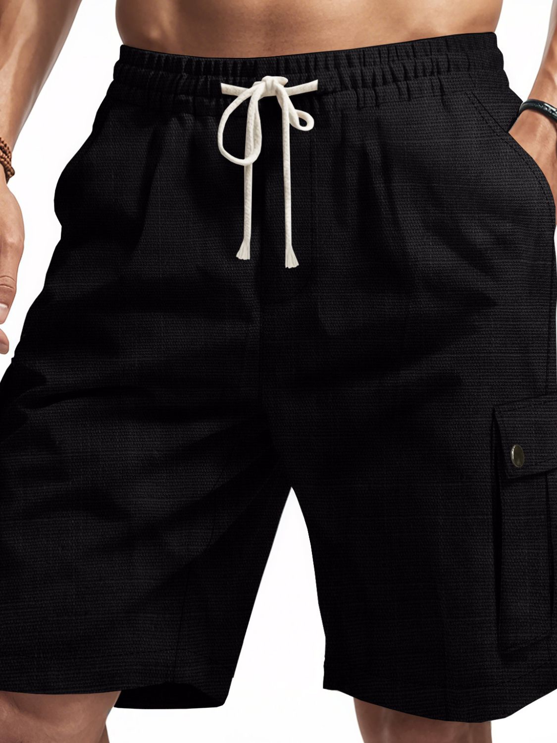 Men's Full Size Drawstring Shorts with Pockets Plus Size