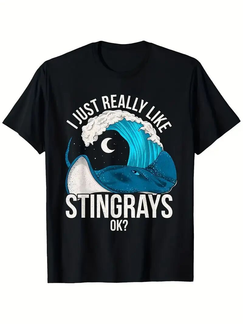 Women's Graphic T-Shirt: Stylish Black Printed Short Sleeved Top