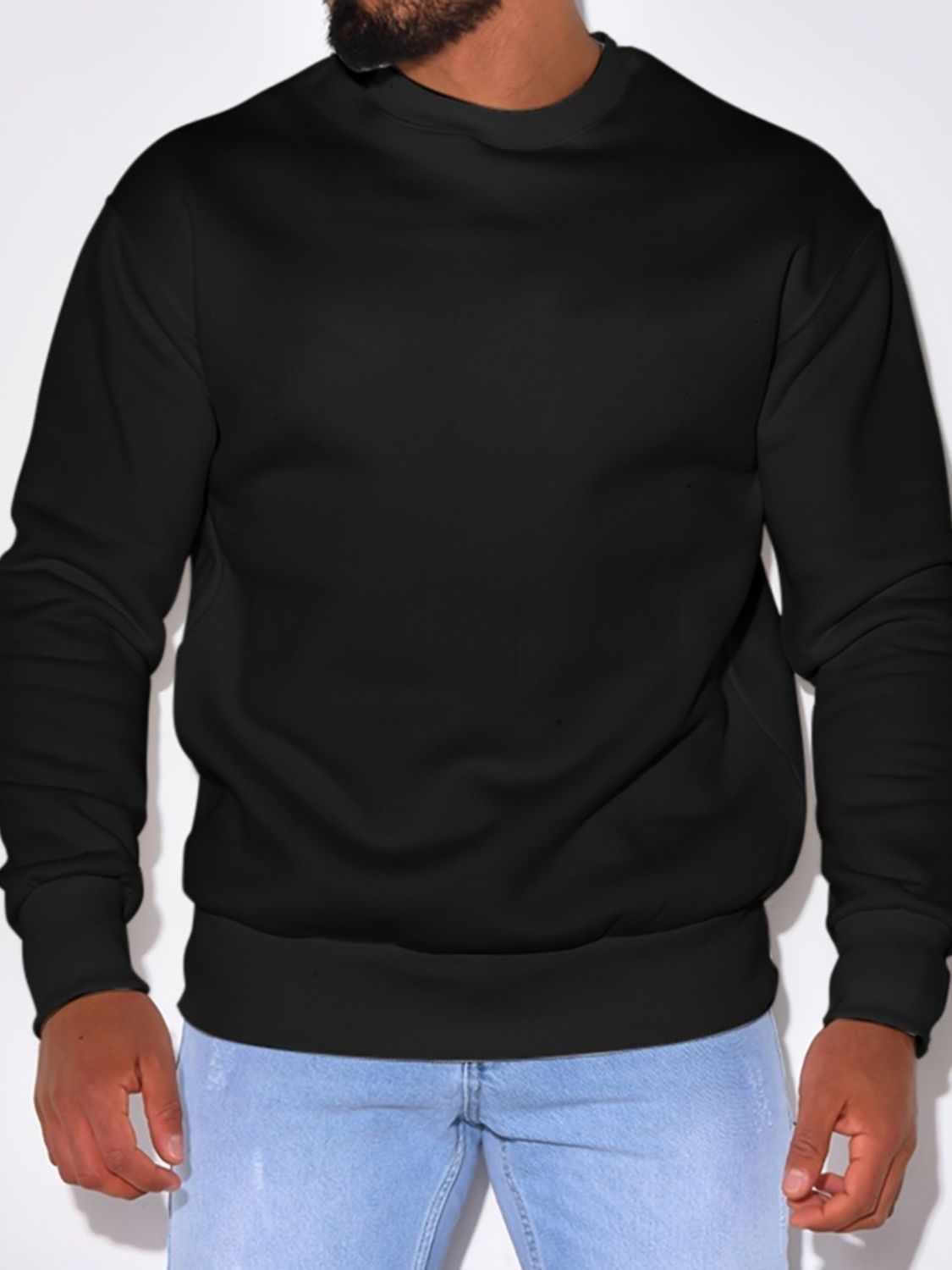 Men's Plus Size Round Neck Sweatshir