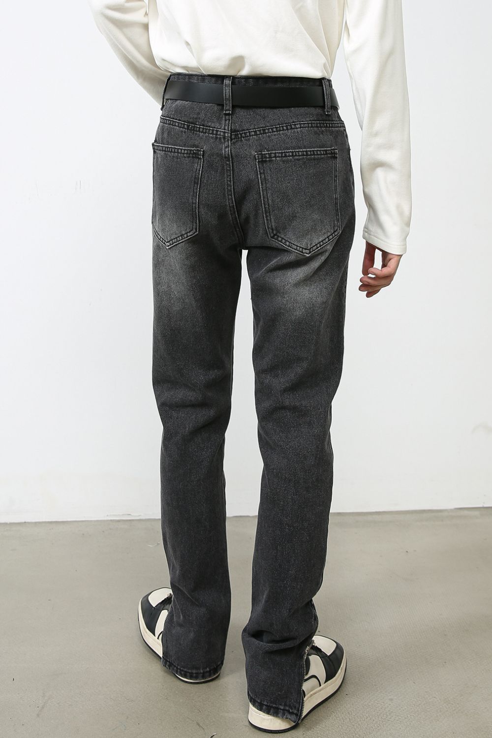 Men's Decor Zip Jeans with Pockets