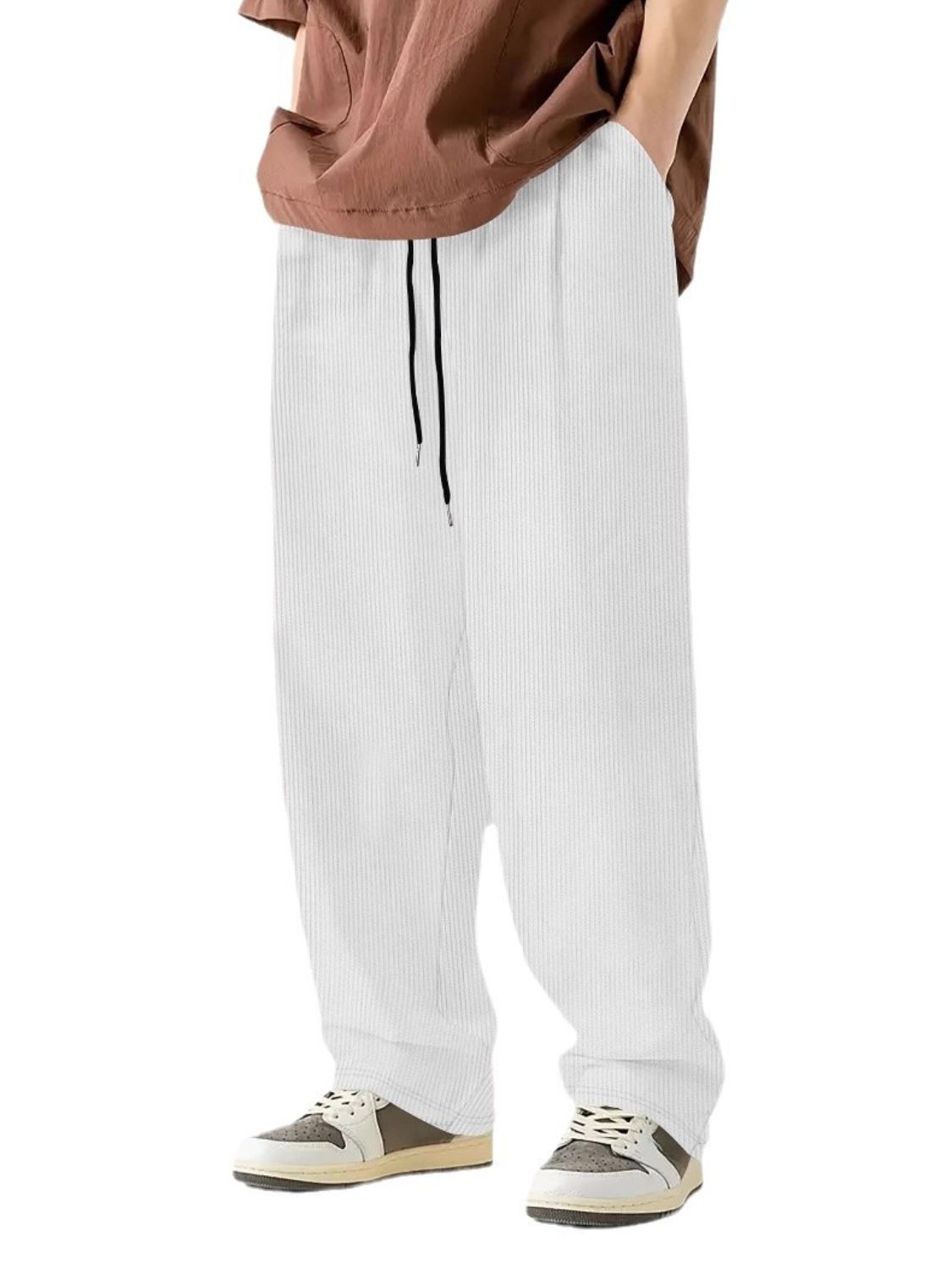 Men's Full Size Drawstring Wide Leg Pants Plus Size