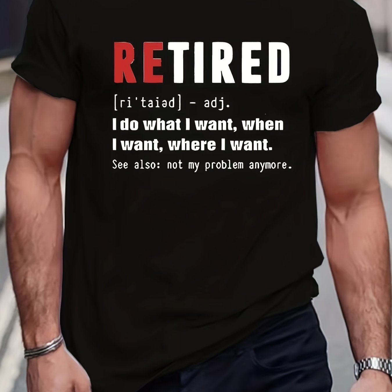 Men's Graphic T-Shirt - Interesting Retirement Definition Retro Style