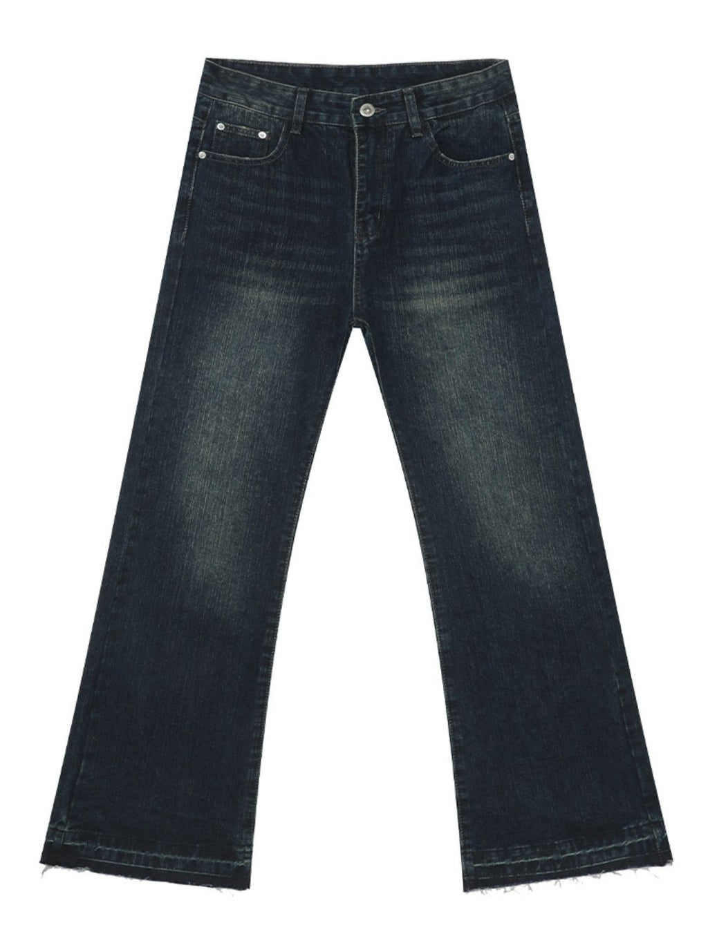 Raw Hem Jeans with Pockets