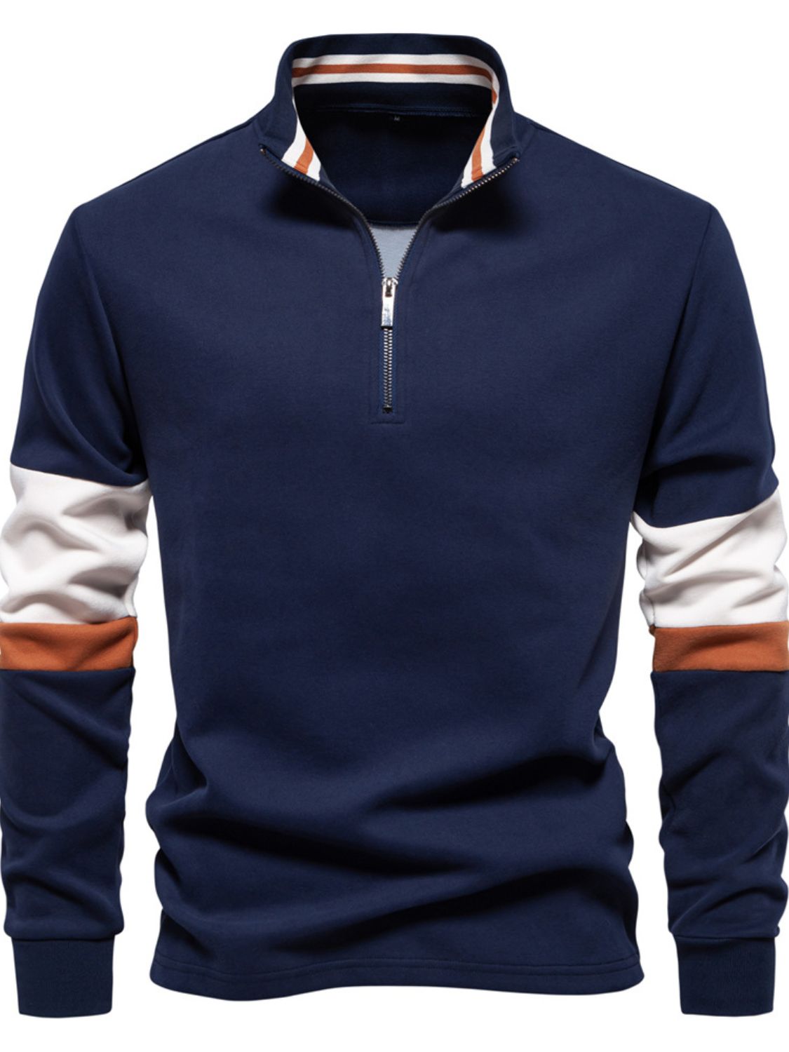 Men's Color Block Long Sleeve Polo
